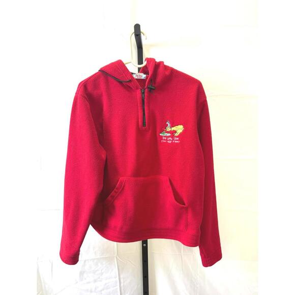 Tops - Red Dr. Seuss Brand Women's Hoodie with Green Eggs & Ham Embroidery Medium